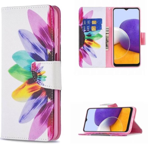 Lompakkokotelo Samsung Galaxy S24 - Värikäs Kukka