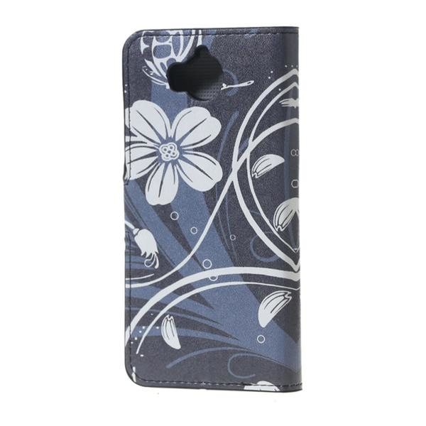 Plånboksfodral Huawei Y6 2017 – Svart med Blommor
