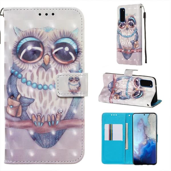 Plånboksfodral Samsung Galaxy S20 FE - Utsmyckad Uggla
