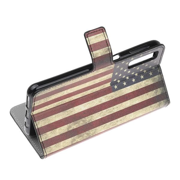 Plånboksfodral Samsung Galaxy A70 - Flagga USA
