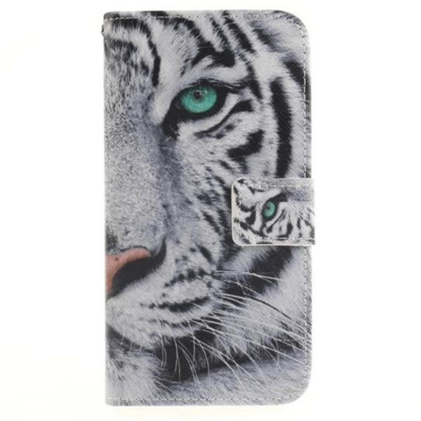 Plånboksfodral Apple iPhone 8 – Vit Tiger