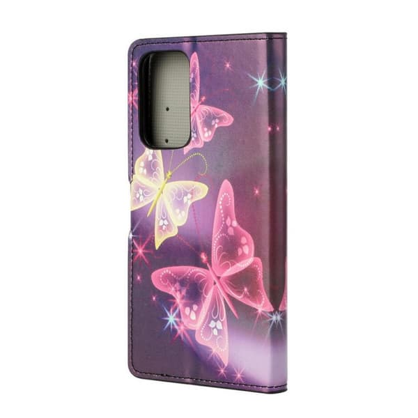 Lompakkokotelo Samsung Galaxy A32 - Liila / Perhoset