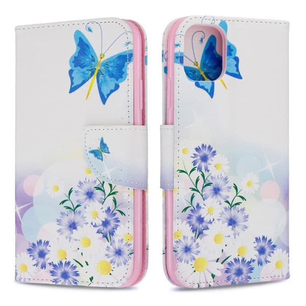 Lompakkokotelo iPhone 15 - Perhosia Ja Kukkia