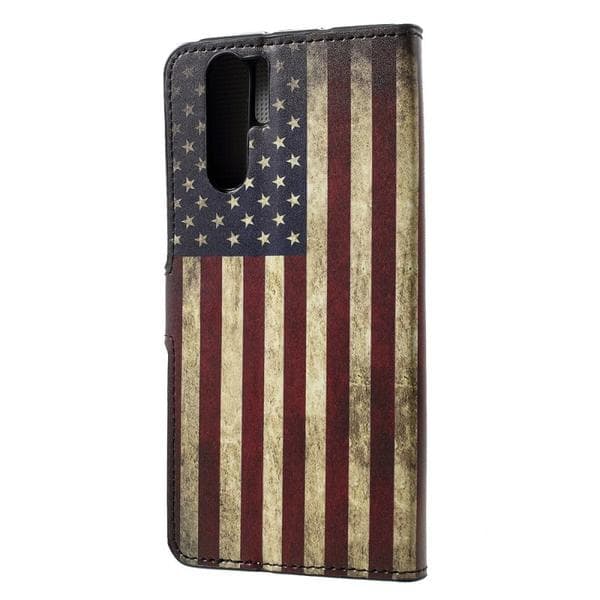 Plånboksfodral Huawei P30 Pro - Flagga USA