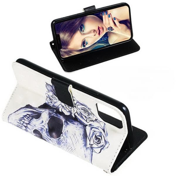 Plånboksfodral Apple iPhone 11 Pro Max – Döskalle / Rosor