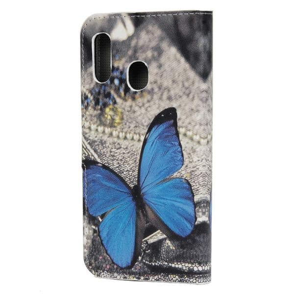 Lompakkokotelo Samsung Galaxy A20e - Sininen Perhonen