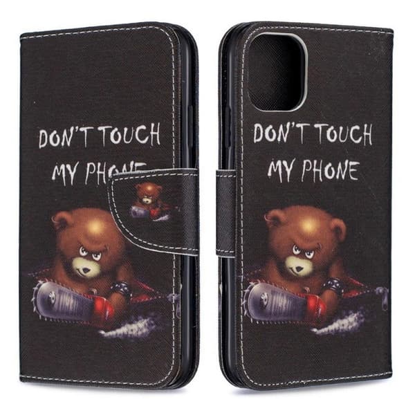 Lompakkokotelo iPhone 13 Mini - Don't Touch My Phone