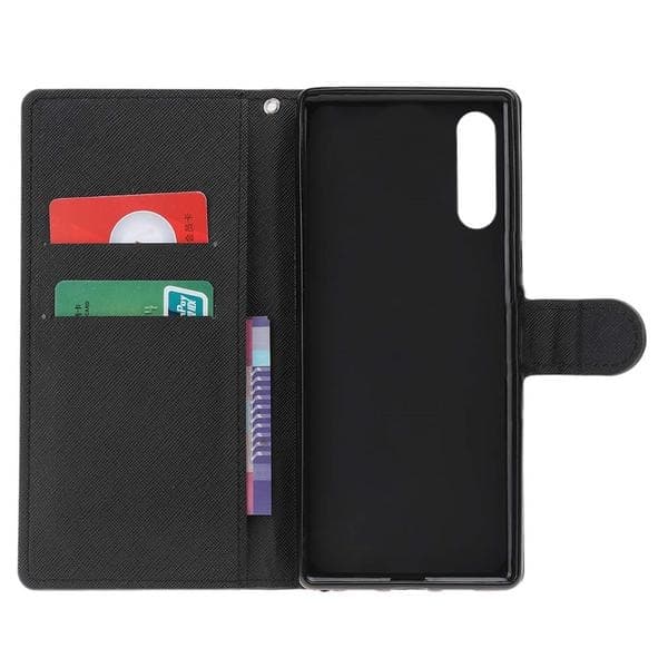 Plånboksfodral Huawei P30 - Svart med Fjärilar