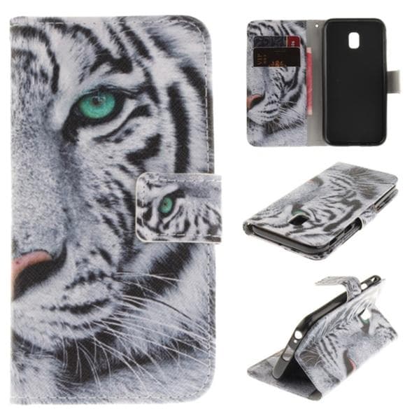 Plånboksfodral Samsung Galaxy J3 (2017) – Vit Tiger