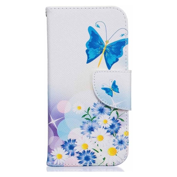 Plånboksfodral Apple iPhone 7 – Fjärilar och Blommor