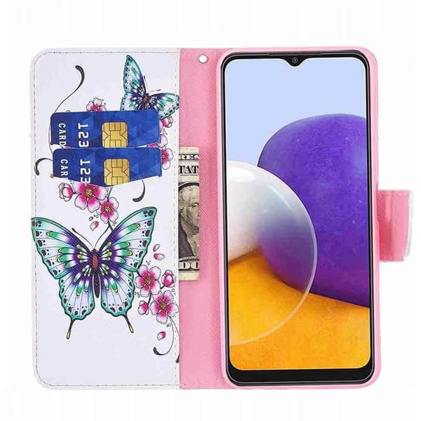Plånboksfodral Samsung Galaxy S24 Plus - Fjärilar och Blommor