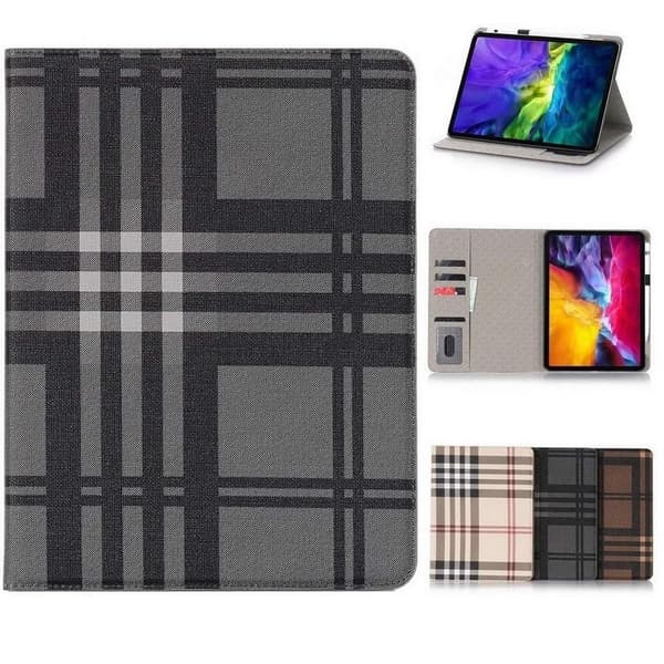Fodral iPad Pro 12,9" (2018) Rutmönster - Svart