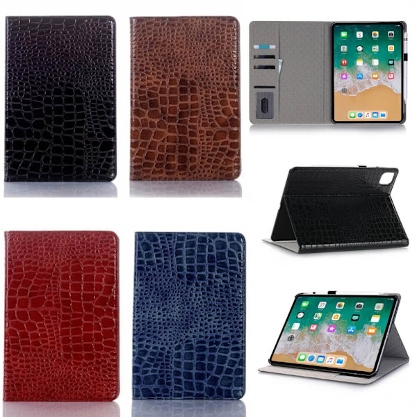 Fodral iPad Pro 12,9" (2021-2022) Krokodilmönster - 4 Färger Blå