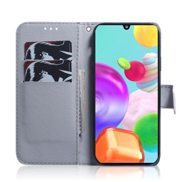 Plånboksfodral Samsung Galaxy A41 - Vit Tiger