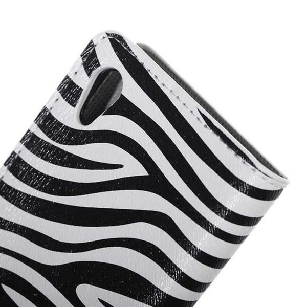 Plånboksfodral Sony Xperia M4 Aqua - Zebra