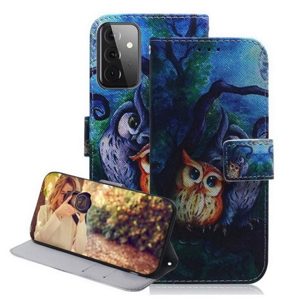 Lompakkokotelo Samsung Galaxy A52 / A52s - Pöllöt Kuunvalossa