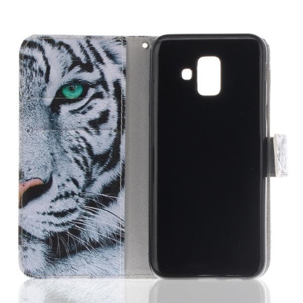 Plånboksfodral Samsung Galaxy J6 (2018) - Vit Tiger