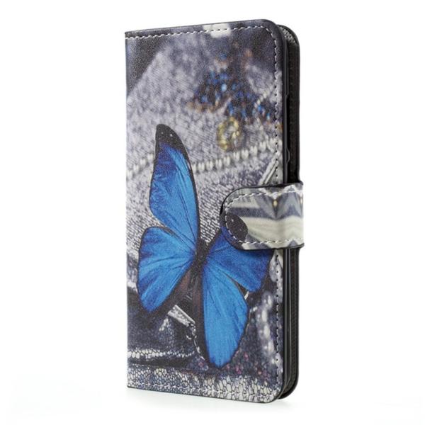 Plånboksfodral Huawei P10 Lite - Blå Fjäril