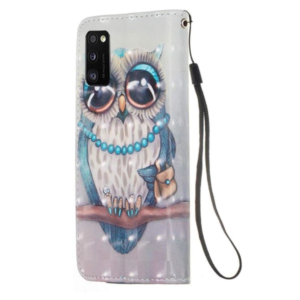 Lompakkokotelo Samsung Galaxy A02s - Koristeellinen Pöllö