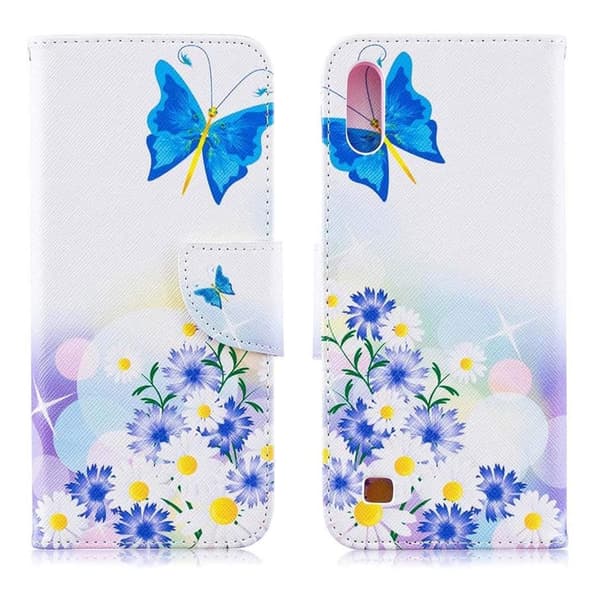 Plånboksfodral Samsung Galaxy A10 – Fjärilar och Blommor