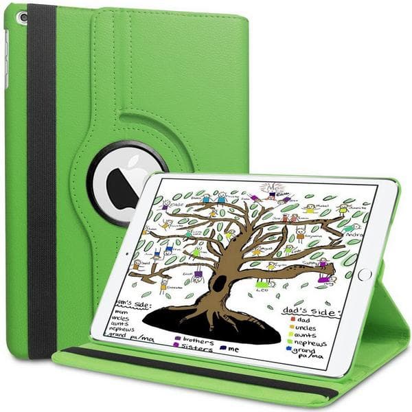 Läderfodral iPad 9,7⬝ (2017/2018) Roterande 360° - 11 Färger Vit