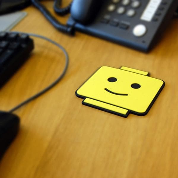 Underlägg 2-pack Retro - Brick Man Face