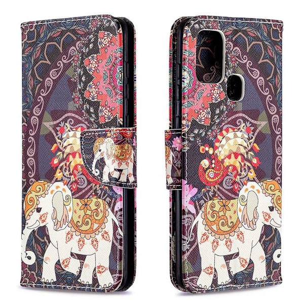 Plånboksfodral Samsung Galaxy A21s – Indiskt / Elefant