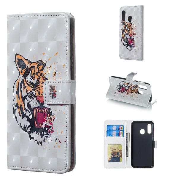 Plånboksfodral Samsung Galaxy A40 – Tiger