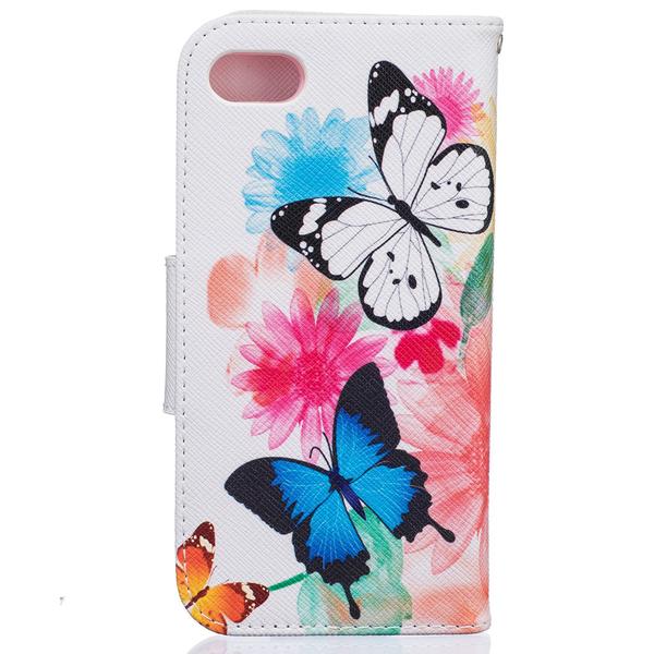 Plånboksfodral Apple iPhone 8 – Färgglada Fjärilar