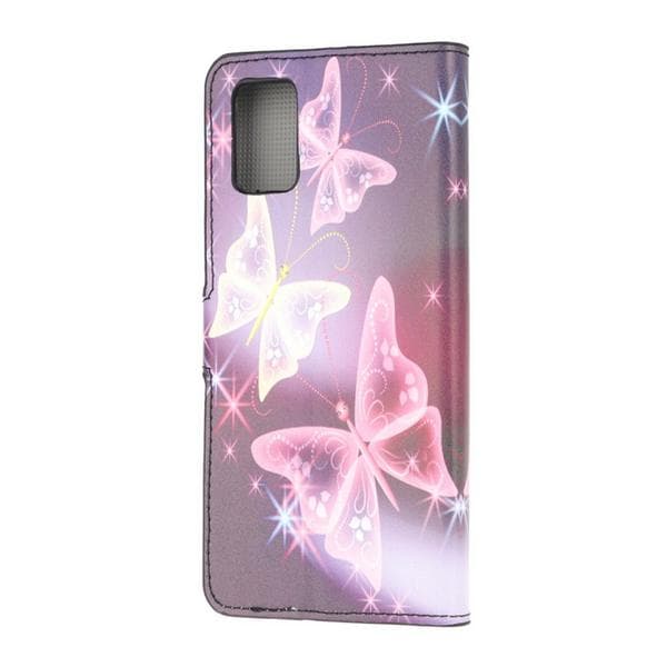Lompakkokotelo Samsung Galaxy A41 - Liila / Perhoset