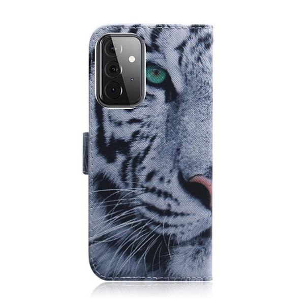Lompakkokotelo Samsung Galaxy A52 / A52s - Valkoinen Tiikeri