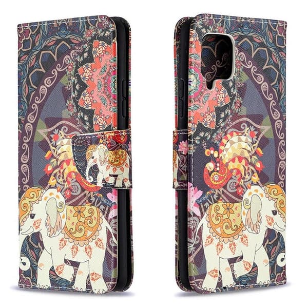 Plånboksfodral Samsung Galaxy A42 - Indiskt / Elefant
