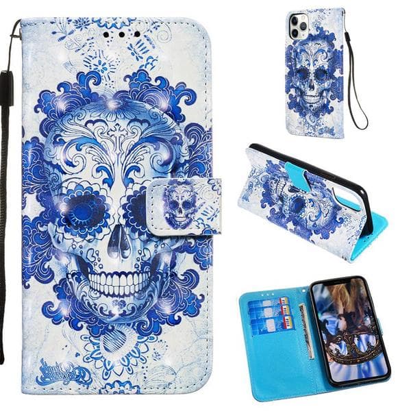 Plånboksfodral Apple iPhone 11 Pro – Döskalle