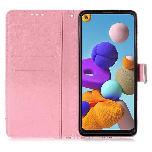 Plånboksfodral Samsung Galaxy A21s – Rosa Blomma