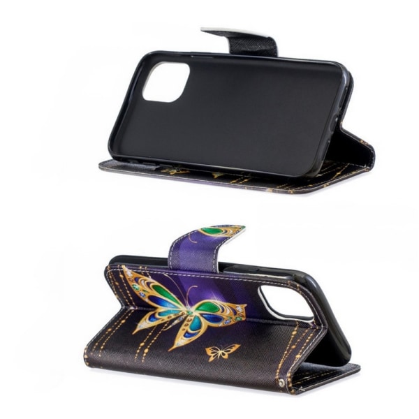 Plånboksfodral iPhone 15 Plus – Guldfjäril
