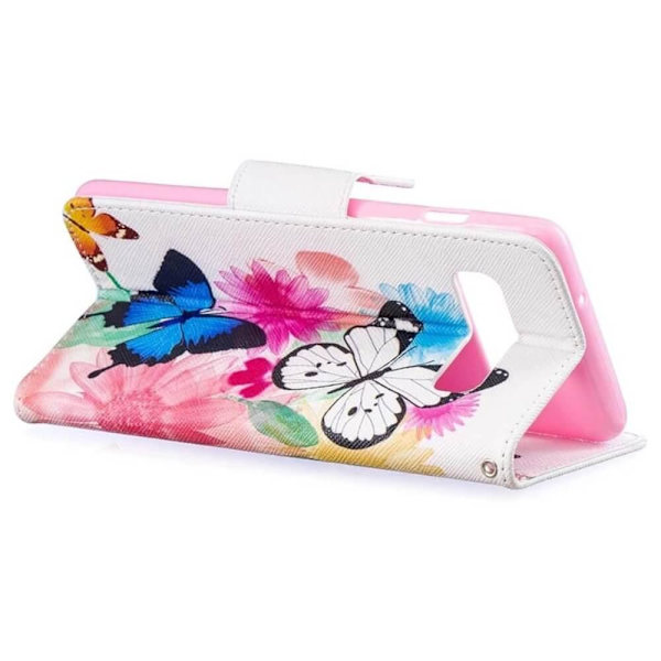 Plånboksfodral Samsung Galaxy S10 Plus - Färgglada Fjärilar