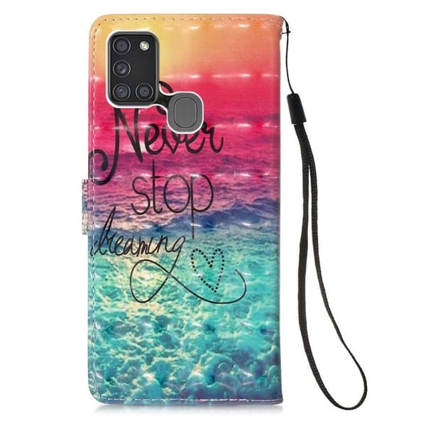 Lompakkokotelo Samsung Galaxy A21s - Never Stop Dreaming