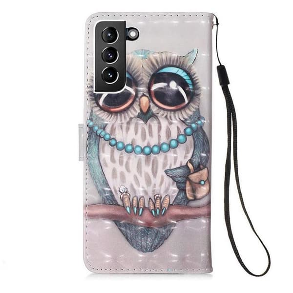 Plånboksfodral Samsung Galaxy S22 Plus - Utsmyckad Uggla