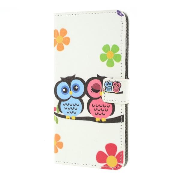 Plånboksfodral Samsung Galaxy A10 - Ugglor & Blommor