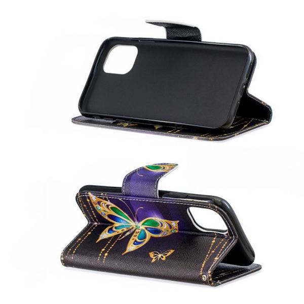 Plånboksfodral iPhone 14 – Guldfjäril