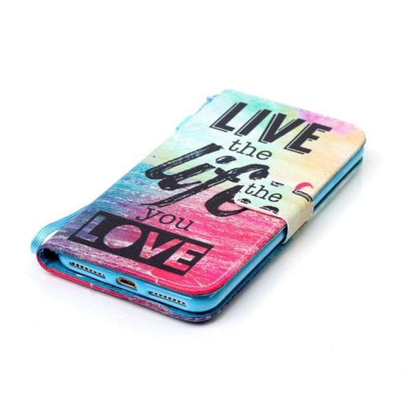 Plånboksfodral iPhone 8 Plus – Live The Life You Love