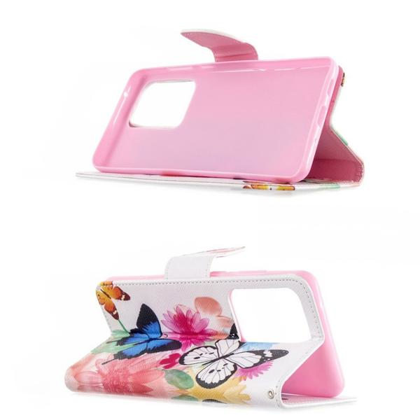 Plånboksfodral Samsung Galaxy S20 Ultra – Färgglada Fjärilar
