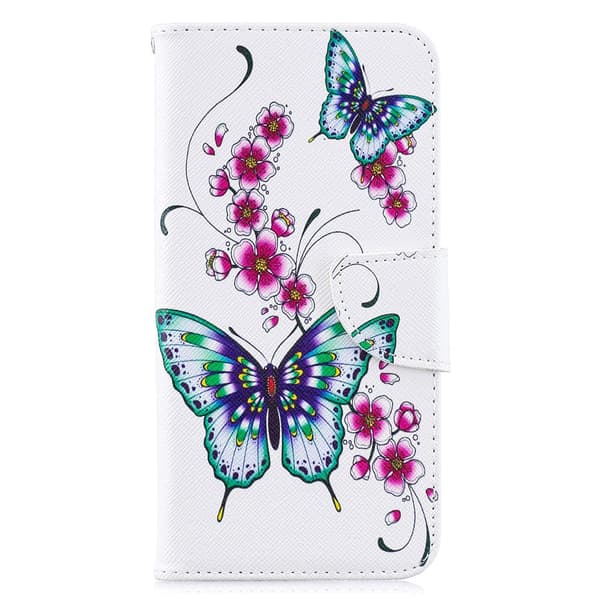 Plånboksfodral Samsung Galaxy A10 – Fjärilar och Blommor