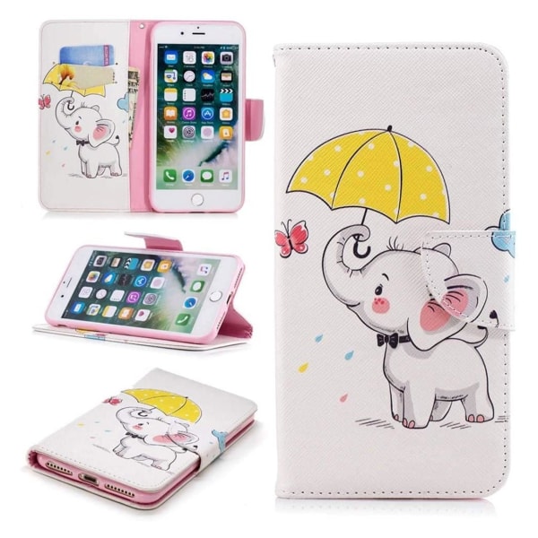Plånboksfodral iPhone 7 Plus – Elefant med Paraply