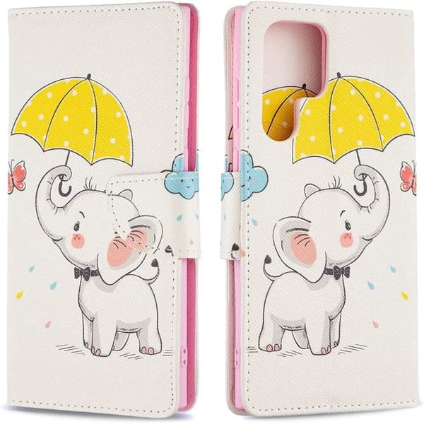 Plånboksfodral Samsung Galaxy S24 Ultra - Elefant med Paraply