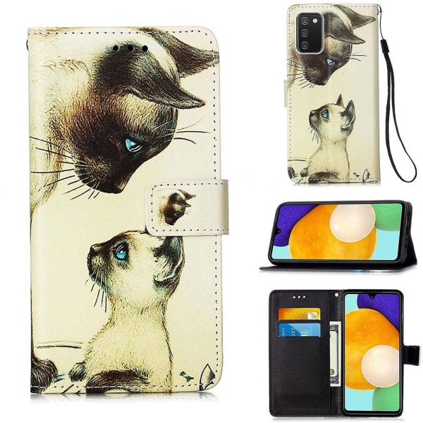 Plånboksfodral Samsung Galaxy A03s - Katter