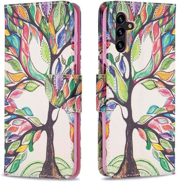 Lompakkokotelo Samsung Galaxy A35 - Värikäs Puu