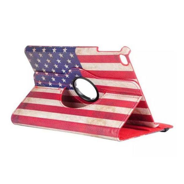 Fodral iPad Mini 4 Roterbar 360 - Retro US (Amerikanska Flaggan)