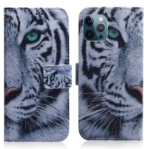 Plånboksfodral iPhone 14 Pro Max – Vit Tiger