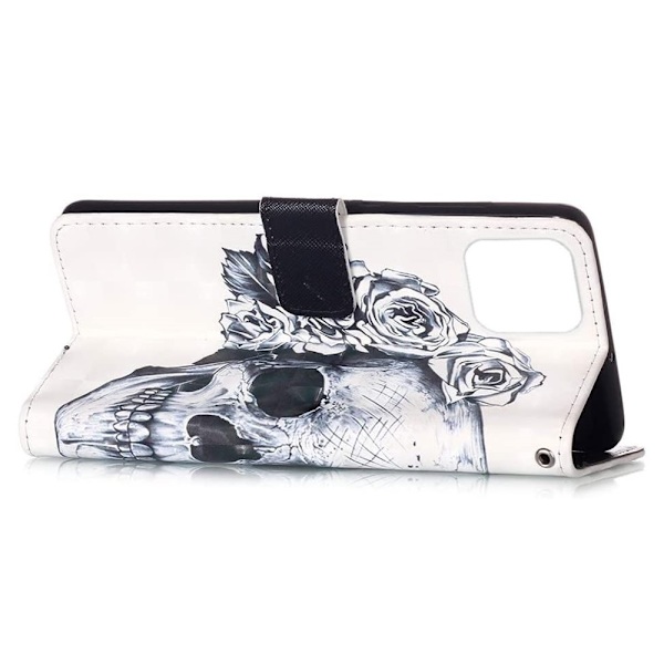 Plånboksfodral iPhone 15 Pro Max – Döskalle / Rosor